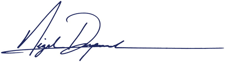 Signature de Nigel Dupont